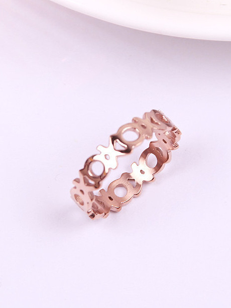 Hollow EXO Rose Gold Plated Ring