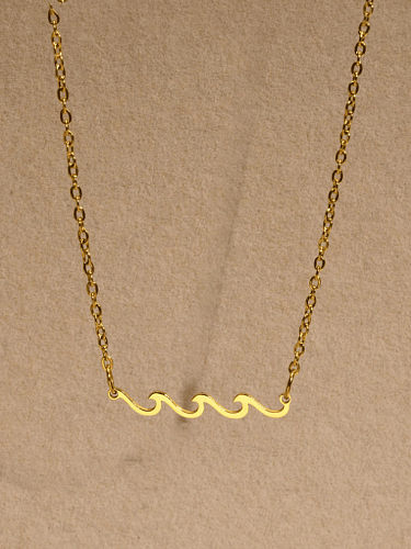 Unregelmäßige minimalistische Halskette aus Edelstahl