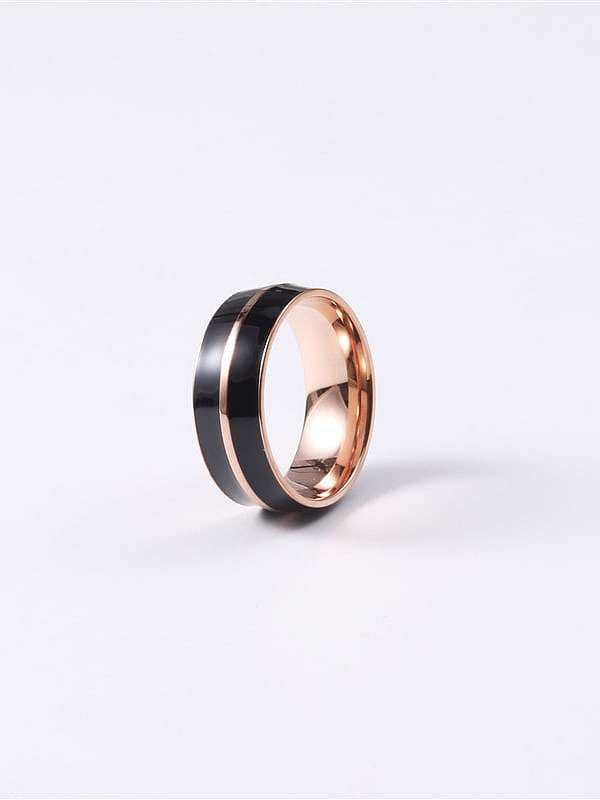 Titanium Round Minimalist Band Ring