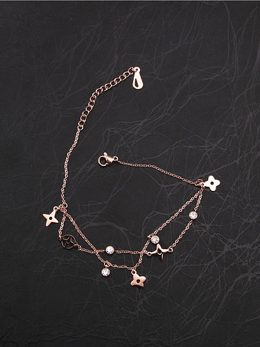 Flower Zircons Accessories Women Anklet