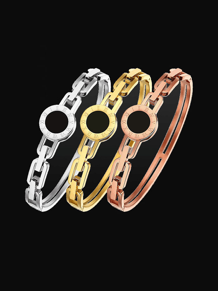 Bracelet en acier inoxydable avec chiffres minimalistes en acrylique