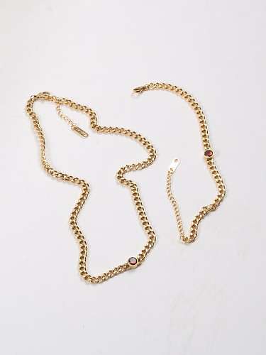 Titanium Steel Geometric Vintage Hollow Chain Necklace