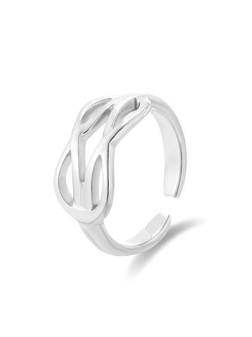 Stainless steel Hollow Geometric Vintage Band Ring