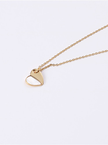 Titanium With Rose Gold Plated Simplistic Heart Locket Necklace