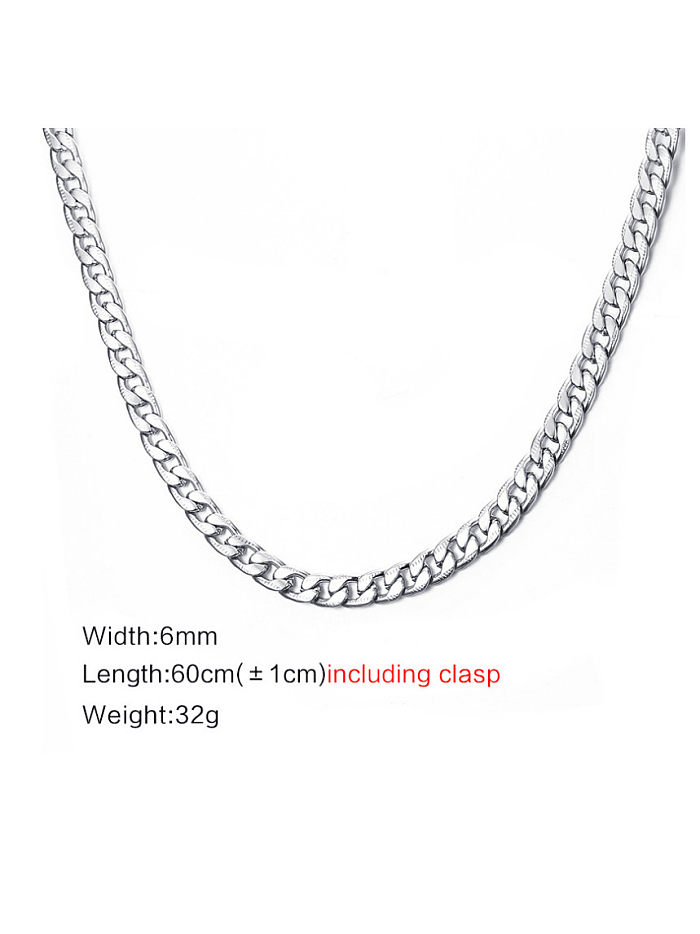 Stainless steel Hip Hop Snake Bone Chain Necklace