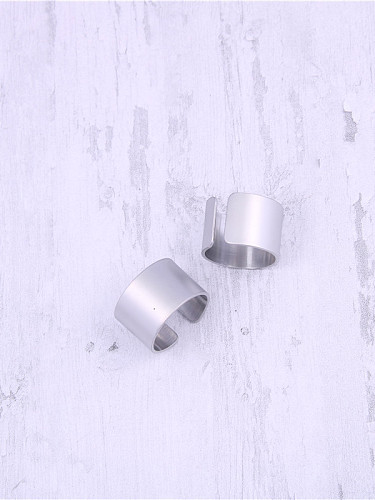 Titanium With Platinum Plated Simplistic Geometric Free Size Rings