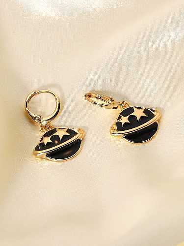 Stainless steel Enamel Star Trend Huggie Earring