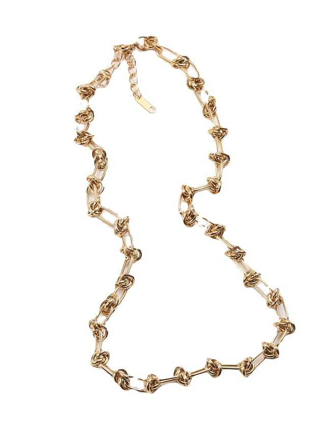Geometrische Vintage-Knoten-Halskette aus Titanstahl