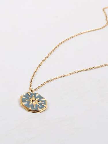 Titanium Steel Enamel Star Minimalist Necklace