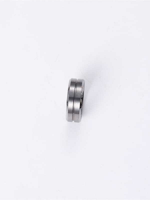 Titanium With Black Gun Plated Simplistic Round Band Rings