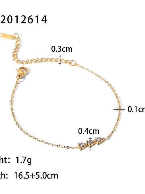 Bracelet Tendance Géométrique Acier Cubic Zirconia