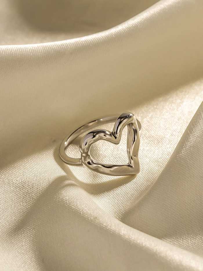 Stainless steel Heart Minimalist Band Ring