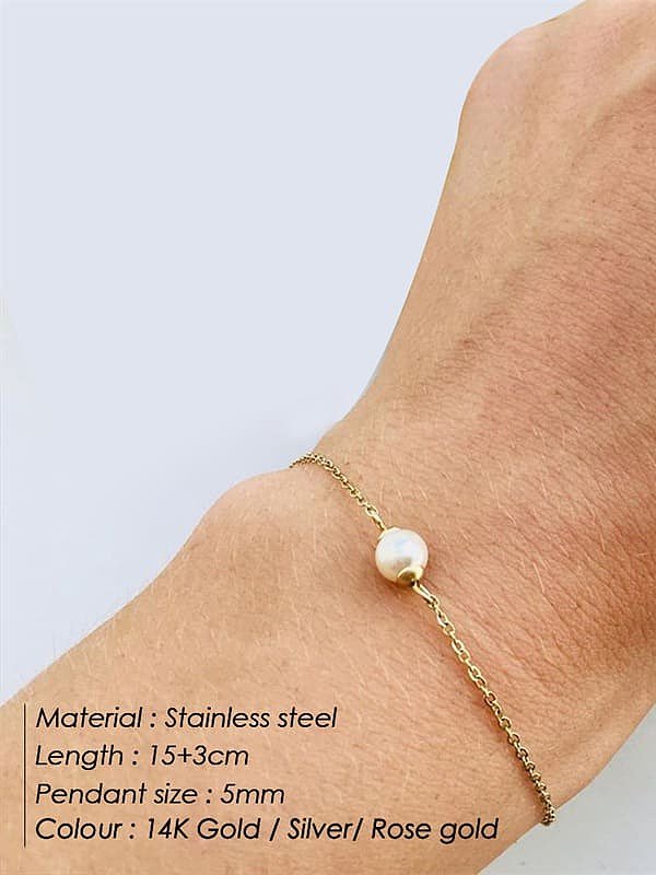 Stainless steel Irregular Minimalist Strand Bracelet