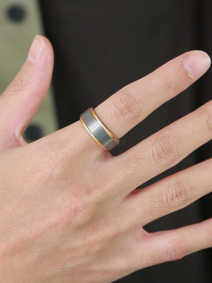 Tungsten Geometric Minimalist Band Ring