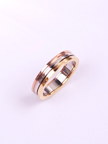 Three Colors Plated Lover Ring