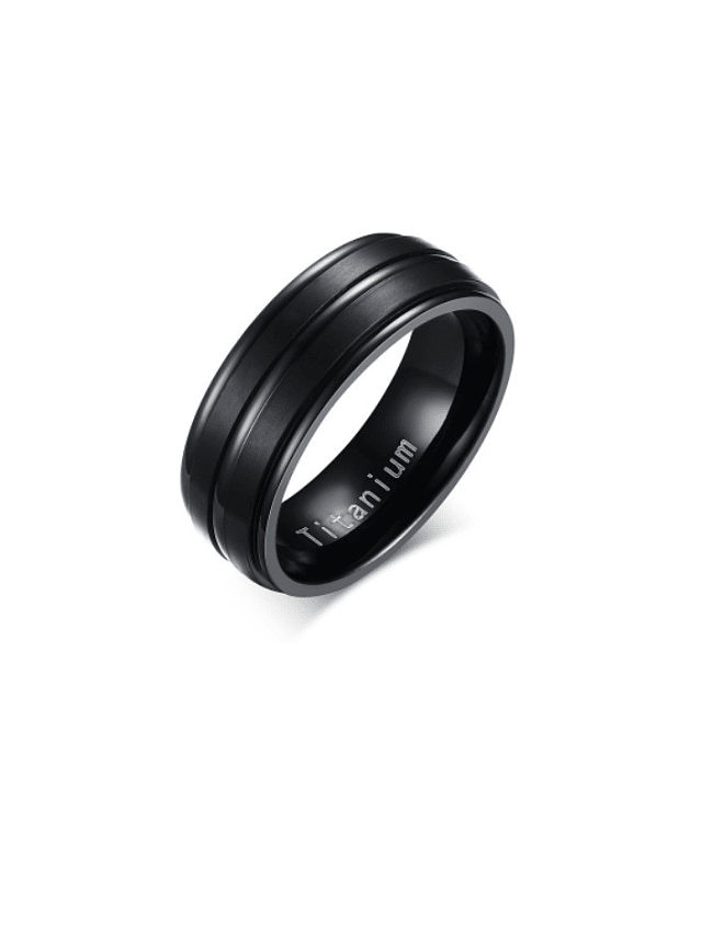 Titanium Steel Geometric Minimalist Band Ring