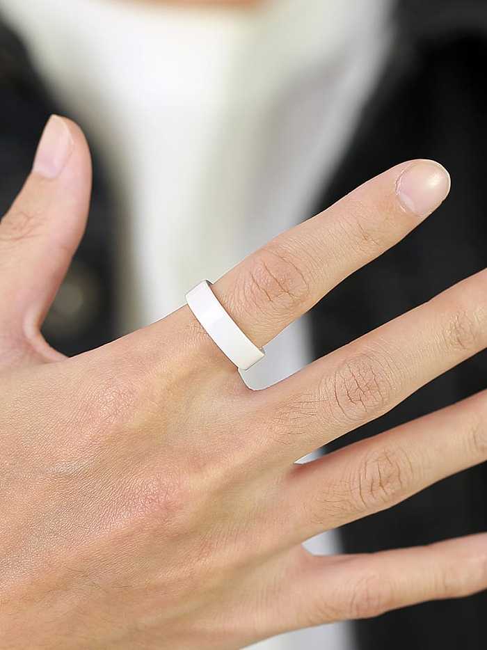 Ceramic Geometric Minimalist Band Ring