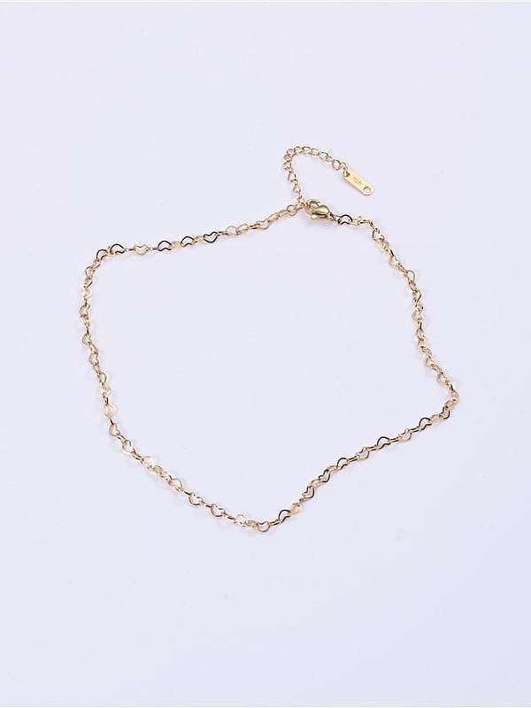 Titanium Minimalist Hollow Heart Chain