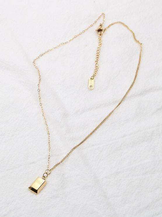 Titanium Steel Letter Vintage Hollow Chain necklace