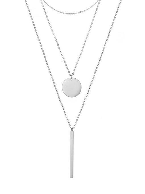 Runde minimalistische Halskette aus Edelstahl