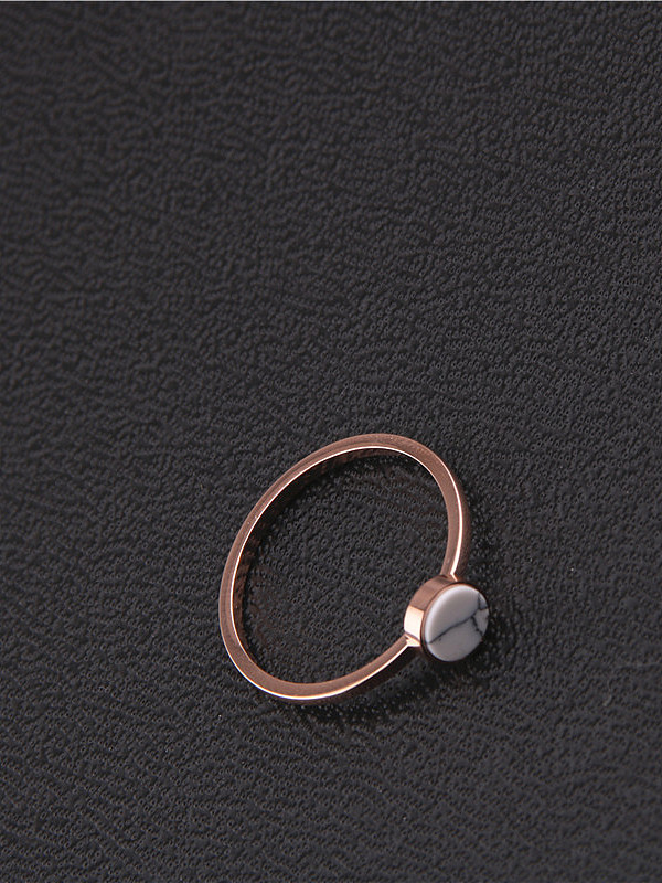Simple Style Round Stone Women Ring