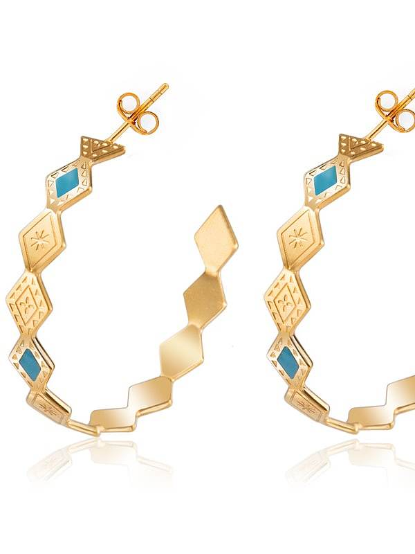 Personalized Diamond Fashion geometric ear ring