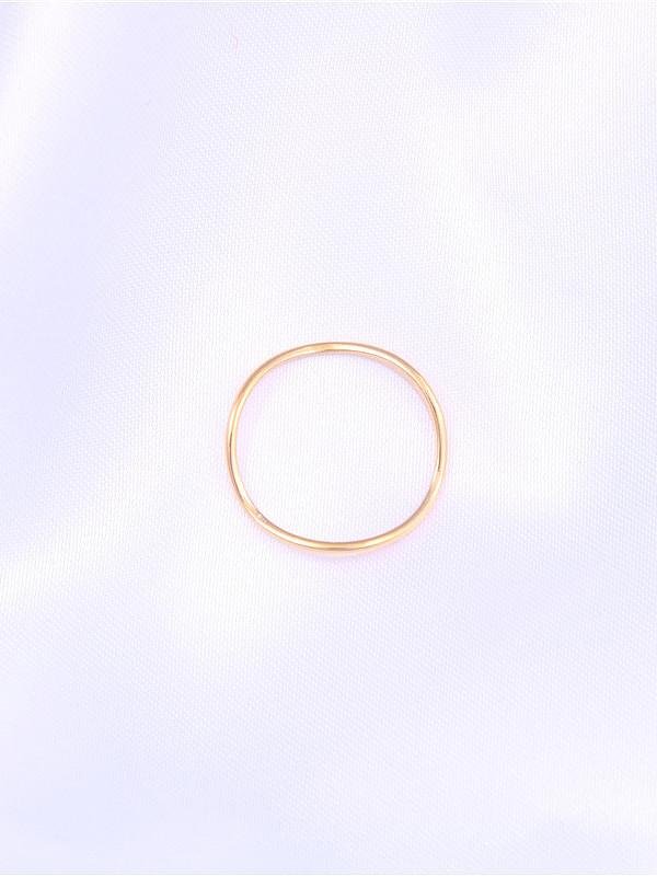 Titanium With Gold Plated Simplistic Round Band Rings