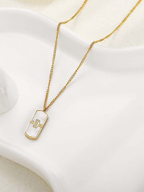Titanium Steel Shell Geometric Minimalist Necklace