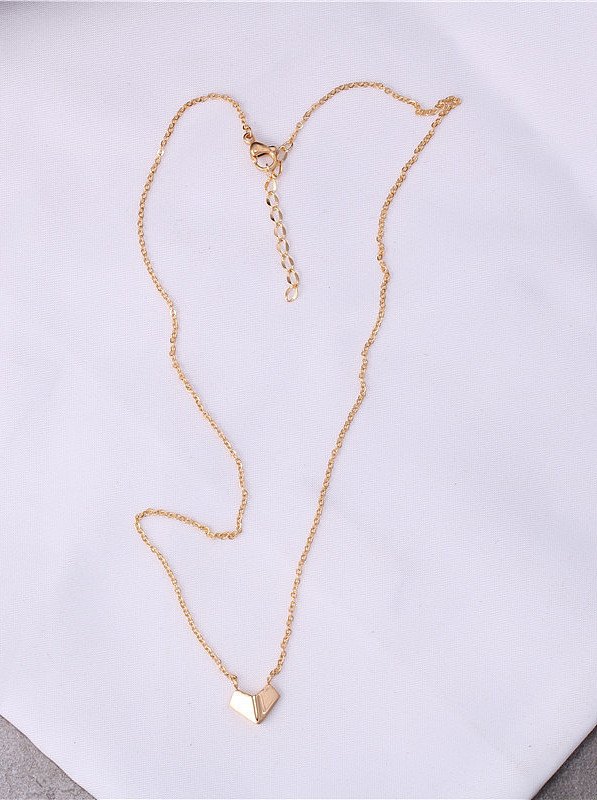 Titanium With Gold Plated Simplistic Irregular Necklaces