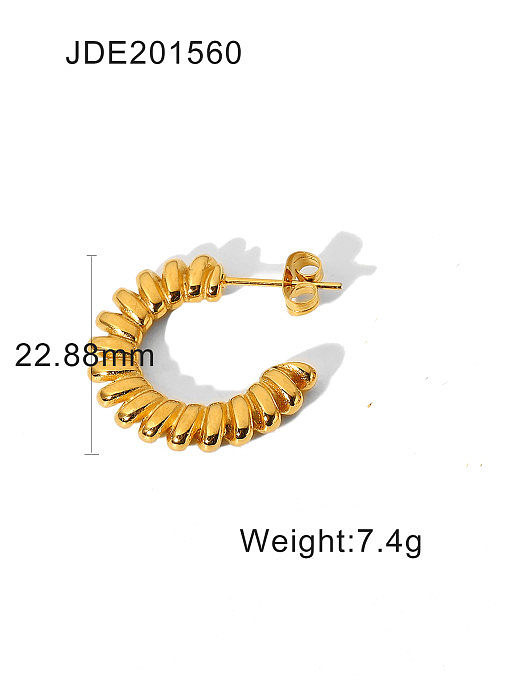 Stainless steel spiral Trend Stud Earring