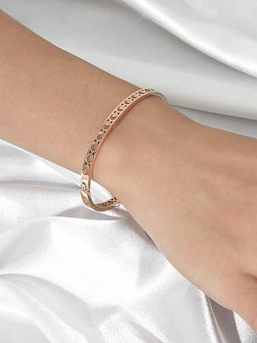 Stainless steel Hollow Geometric Minimalist Band Bangle