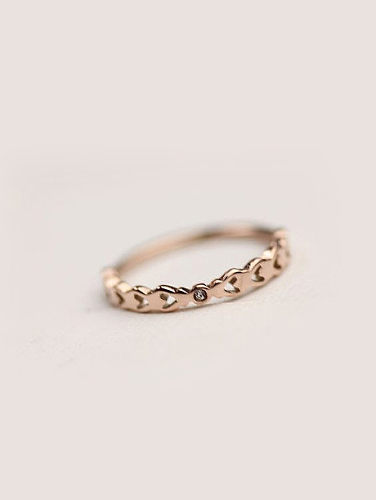 Simple Style Women Love Ring