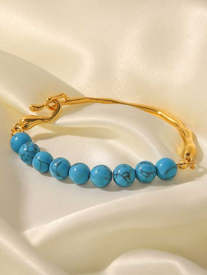 Bracelet vintage géométrique en perles en acier inoxydable