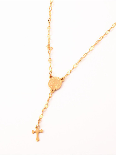 Titane avec colliers croix de luxe plaqués or