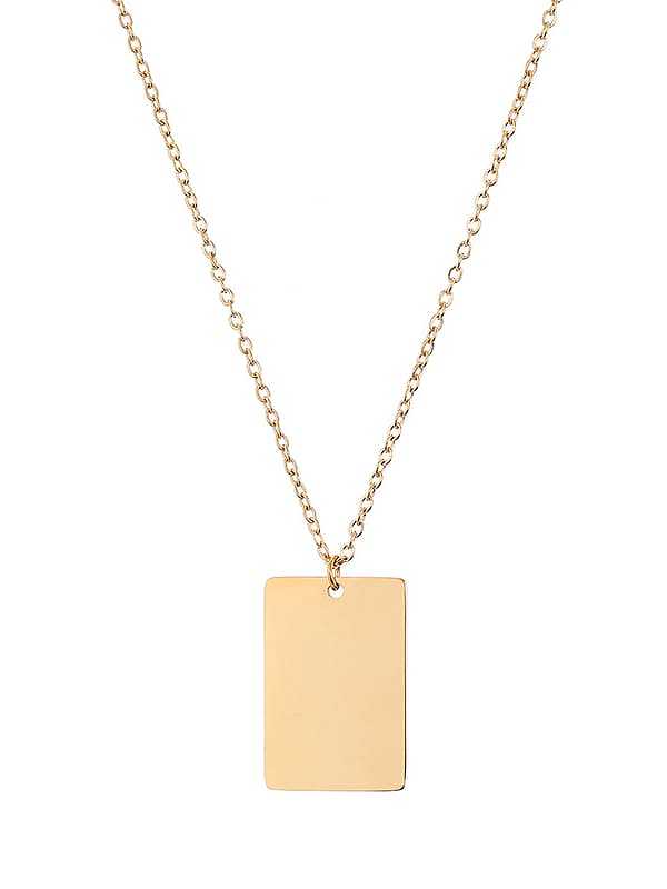 Edelstahl-Halskette mit geometrischem, minimalistischem Anhänger aus Edelstahl