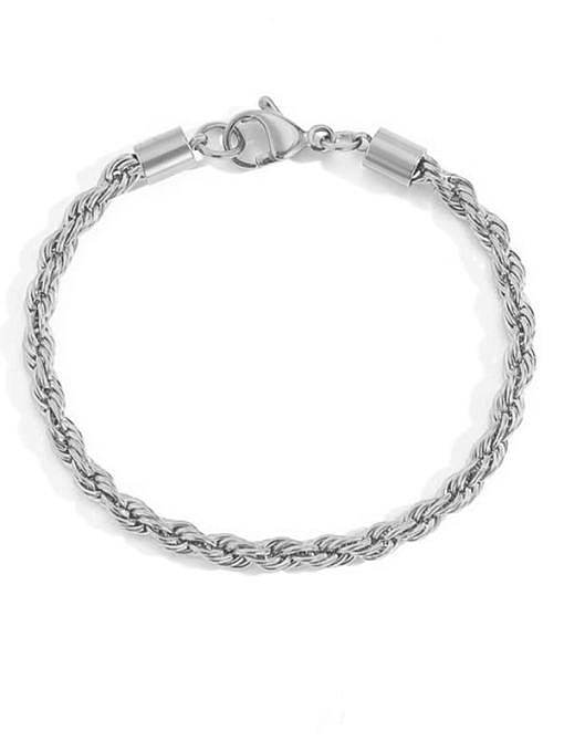 Stainless steel Geometric Vintage Link Bracelet
