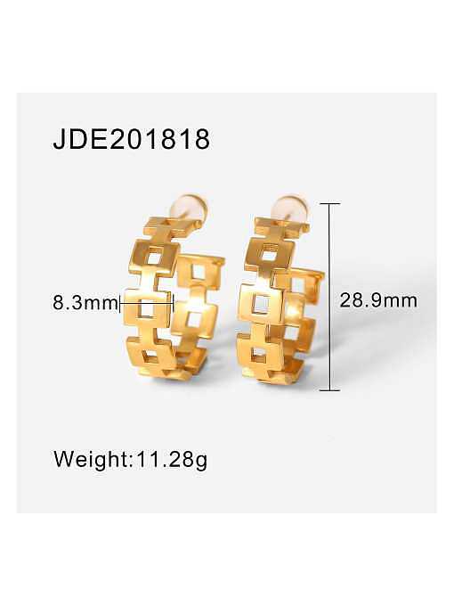 Pendiente de aro de tendencia geométrica de acero inoxidable