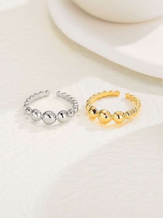 Stainless steel Round Bead Minimalist Band Ring