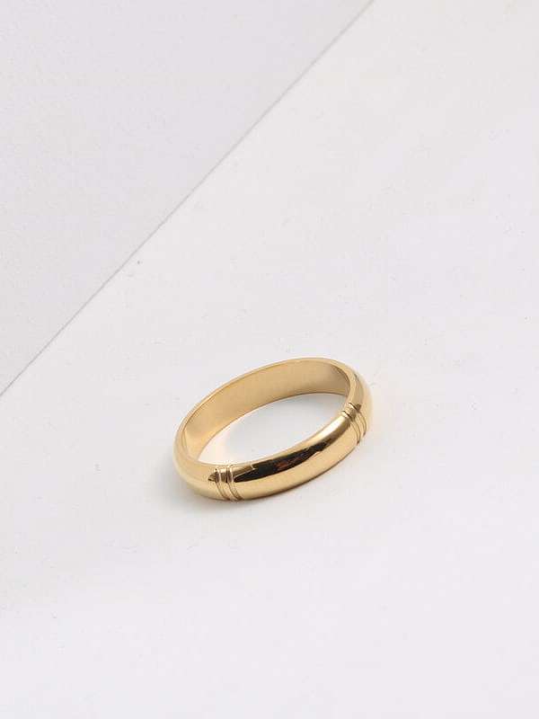 Titanium Steel Geometric Minimalist Band Ring
