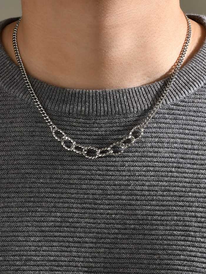Stainless steel Geometric Hip Hop Necklace