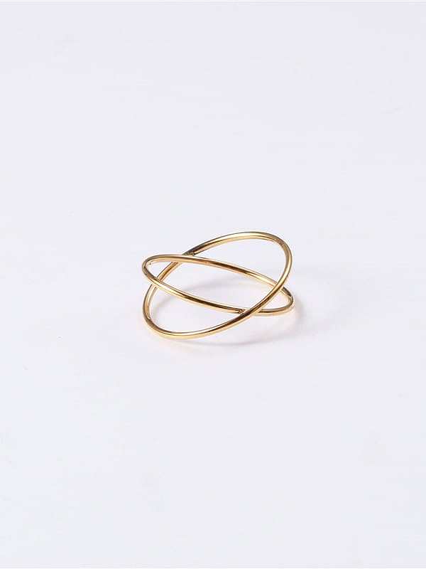 Unregelmäßiger, minimalistischer, stapelbarer Ring aus Edelstahl