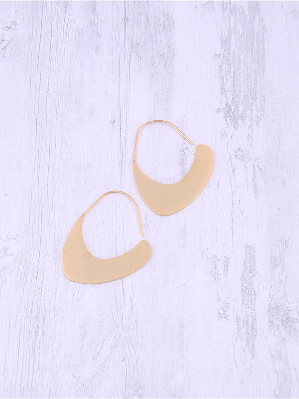 Titanium With Gold Plated Simplistic Irregular Earrings
