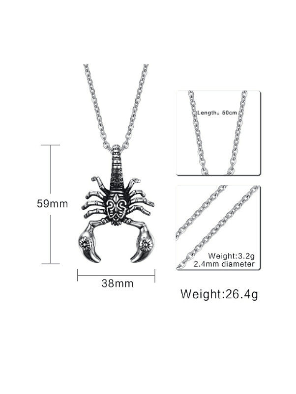 Stainless steel Insect Hip Hop Necklace