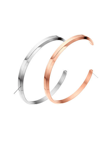 Bracelet manchette minimaliste géométrique en acier inoxydable
