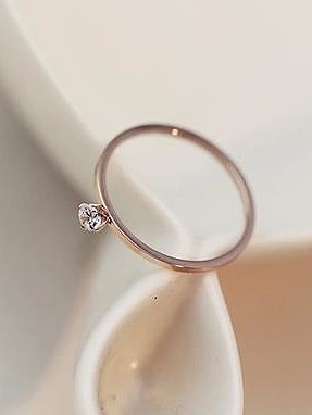 Rose Plated Zircon Valentine Gift