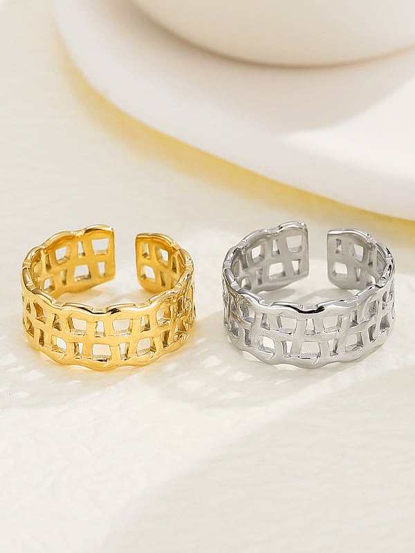 Stainless steel Geometric Vintage Stackable Ring