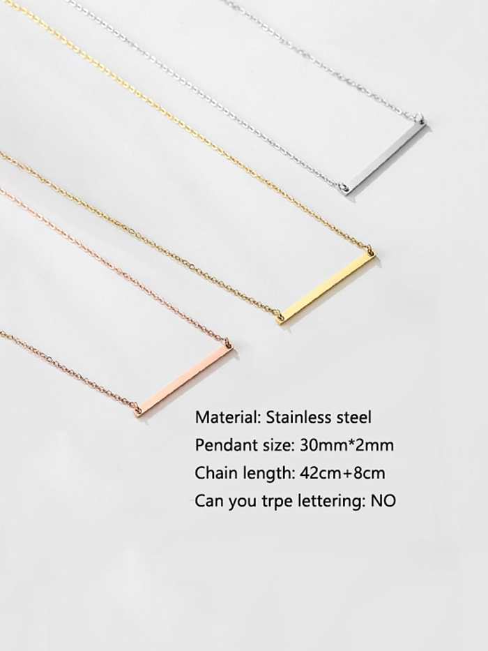 Collier multi-rangs pendentif géométrique minimaliste en acier inoxydable