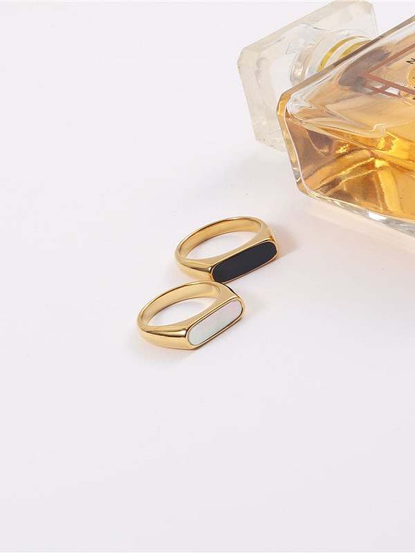 Stainless steel Shell Geometric Minimalist Band Ring