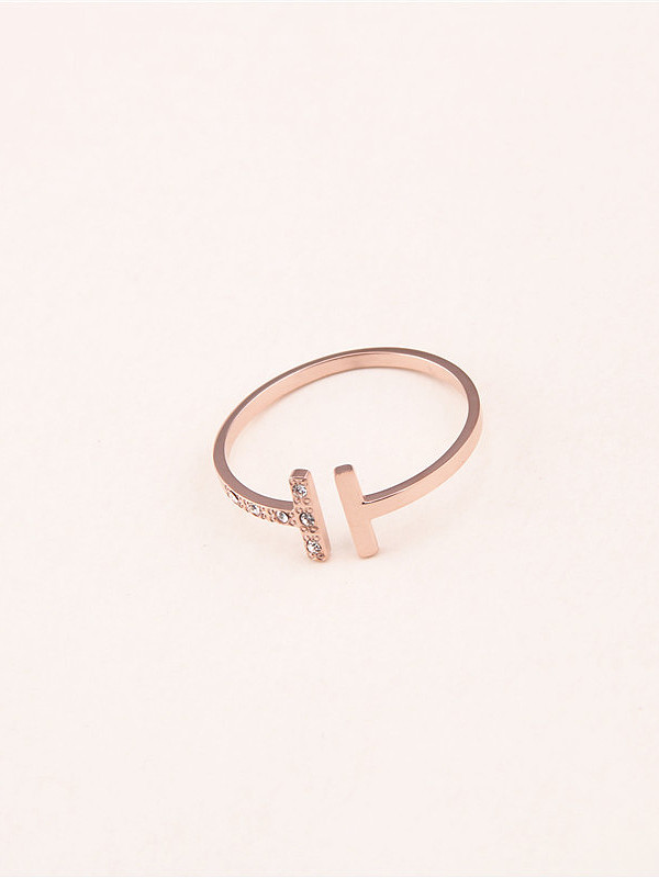 T H Opening Simple Style Ring