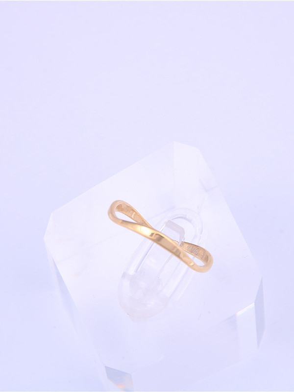 Titanium With Gold Plated Simplistic Round Band Rings
